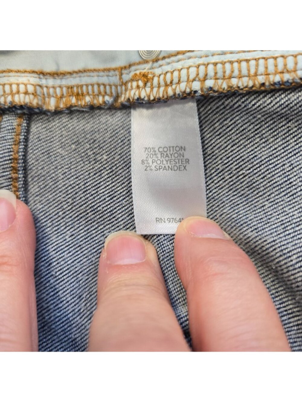 J.Jill Denim High-Rise Boot Cut Jeans Dark Wash Size 14R Cotton Blend Stretch - Picture 13 of 14